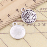 20pcs Charms Plates My Best Friend 18x15mm Tibetan Bronze Silver Color Pendants Antique Jewelry Making DIY Handmade Craft
