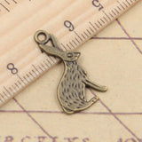 20pcs Charms Rabbit 26x14mm Tibetan Bronze Silver Color Pendants Antique Jewelry Making DIY Handmade Craft