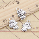 20pcs Charms Rabbit Holding Carrot 15x11mm Tibetan Silver Color Pendants Antique Jewelry Making DIY Handmade Craft