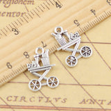 20pcs Charms Red Wine Cart Dining Car 21x15mm Tibetan Silver Color Pendants Antique Jewelry Making DIY Handmade Craft