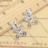 20pcs Charms Red Wine Cart Dining Car 21x15mm Tibetan Silver Color Pendants Antique Jewelry Making DIY Handmade Craft