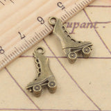 20pcs Charms Roller Skates Shoes 20x11mm Tibetan Bronze Silver Color Pendants Antique Jewelry Making DIY Handmade Craft