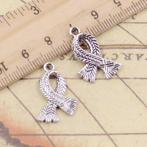 20pcs Charms Scarf 23x16mm Tibetan Bronze Silver Color Pendants Antique Jewelry Making DIY Handmade Craft ef0203
