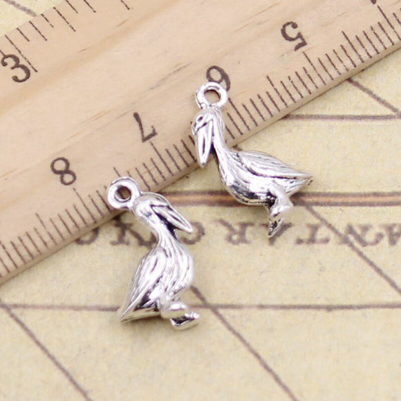 20pcs Charms Seagull Pelican Stock Bird 18x9mm Tibetan Silver Color Pendants Antique Jewelry Making DIY Handmade Craft Pendant ef4461