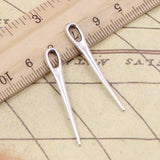 20pcs Charms Sewing Needle 39x5mm Tibetan Bronze Silver Color Pendants Antique Jewelry Making DIY Handmade Craft
