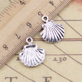 20pcs Charms Shell 18x15mm Tibetan Bronze Silver Color Pendants Antique Jewelry Making DIY Handmade Craft