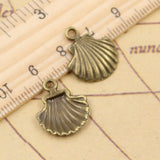 20pcs Charms Shell 18x15mm Tibetan Bronze Silver Color Pendants Antique Jewelry Making DIY Handmade Craft