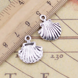 20pcs Charms Shell 18x15mm Tibetan Bronze Silver Color Pendants Antique Jewelry Making DIY Handmade Craft