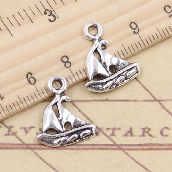 20pcs Charms Ship Boat 18x15mm Tibetan Silver Color Pendants Antique Jewelry Making DIY Handmade Craft EF4632