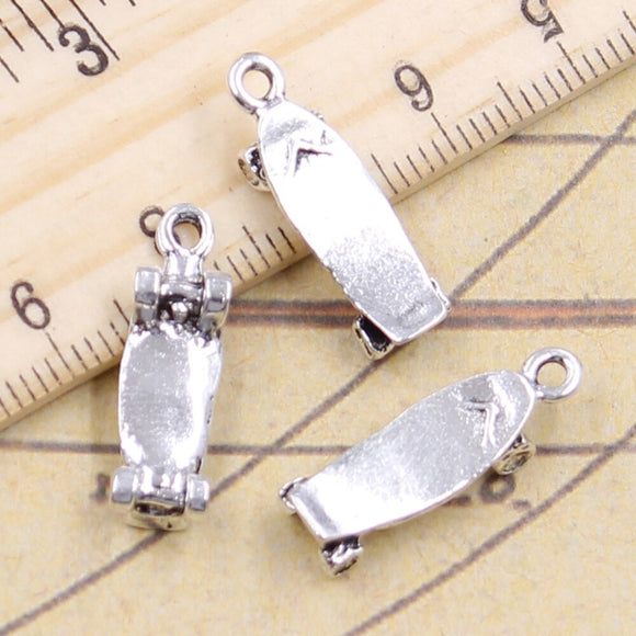 20pcs Charms Skateboard Skate 22x7mm Tibetan Silver Color Pendants Antique Jewelry Making DIY Handmade Craft Y12492