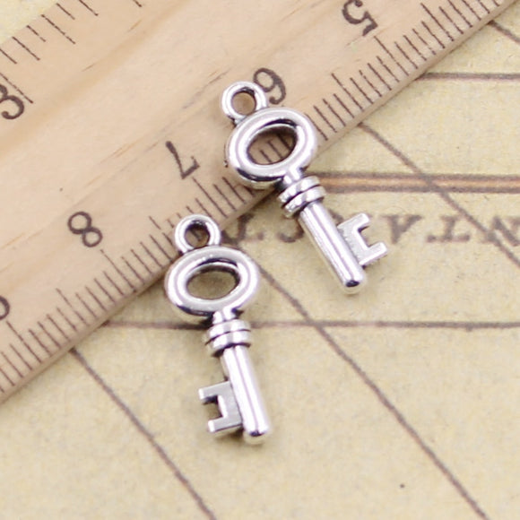 20pcs Charms Skeleton Key 18x6mm Tibetan Silver Color Pendants Antique Jewelry Making DIY Handmade Craft