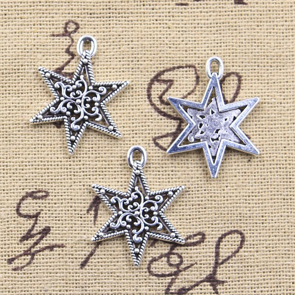 20pcs Charms Snow Snowflake 25x14mm Antique Silver Color Pendants DIY Crafts Making Findings Handmade Tibetan Jewelry