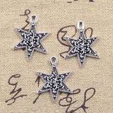 20pcs Charms Snow Snowflake 25x14mm Antique Silver Color Pendants DIY Crafts Making Findings Handmade Tibetan Jewelry