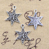 20pcs Charms Snow Snowflake 25x14mm Antique Silver Color Pendants DIY Crafts Making Findings Handmade Tibetan Jewelry