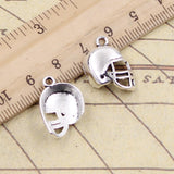 20pcs Charms Soccor Football Helmet 20x15mm Tibetan Bronze Silver Color Pendants Antique Jewelry Making DIY Handmade Craft