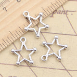 20pcs Charms Star 18x16mm Tibetan Silver Color Pendants Antique Jewelry Making DIY Handmade Craft