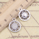 20pcs Charms Sun Sunburst 20x16mm Tibetan Bronze Silver Color Pendants Antique Jewelry Making DIY Handmade Craft h0584