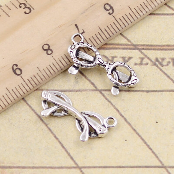 20pcs Charms Sunglasses Glasses 21x20mm Tibetan Silver Color Pendants Antique Jewelry Making DIY Handmade Craft