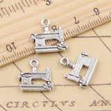20pcs Charms Tailor Sewing Machine 15x14mm Tibetan Silver Color Pendants Antique Jewelry Making DIY Handmade Craft ef2715