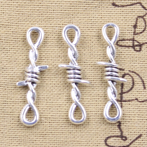 20pcs Charms Thorns Link Bramble Connector 33x10mm Antique Silver Color Pendants DIY Making Findings Handmade Tibetan Jewelry EF3978