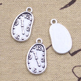 20pcs Charms Time Clock Watch 23x13mm Antique Silver Color Pendants DIY Crafts Making Findings Handmade Tibetan Jewelry