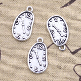 20pcs Charms Time Clock Watch 23x13mm Antique Silver Color Pendants DIY Crafts Making Findings Handmade Tibetan Jewelry