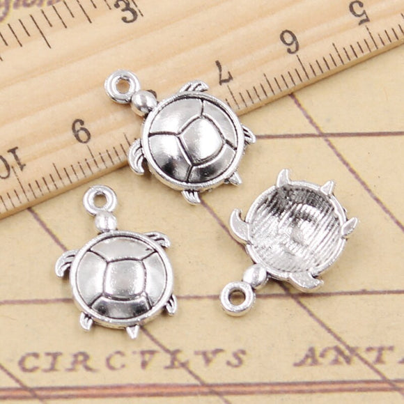 20pcs Charms Tortoise Turtle Sea 22x15mm Tibetan Silver Color Pendants Antique Jewelry Making DIY Handmade Craft
