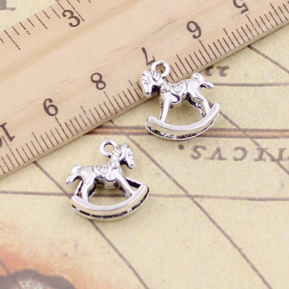 20pcs Charms Toys Trojans Horse 14x15x5mm Tibetan Silver Color Pendants Antique Jewelry Making DIY Handmade Craft EF4657