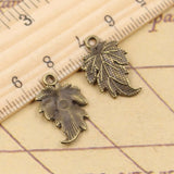 20pcs Charms Tree Leaf 20x12mm Tibetan Bronze Silver Color Pendants Antique Jewelry Making DIY Handmade Craft ef4760