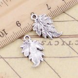 20pcs Charms Tree Leaf 20x12mm Tibetan Bronze Silver Color Pendants Antique Jewelry Making DIY Handmade Craft ef4760