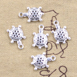 20pcs Charms Turtle Tortoise Sea 19x12mm Antique Silver Color Pendants DIY Crafts Making Findings Handmade Tibetan Jewelry