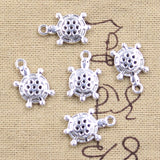 20pcs Charms Turtle Tortoise Sea 19x12mm Antique Silver Color Pendants DIY Crafts Making Findings Handmade Tibetan Jewelry