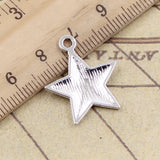 20pcs Charms Usa Flag Star 23x20mm Tibetan Silver Color Pendants Antique Jewelry Making DIY Handmade Craft Pendant