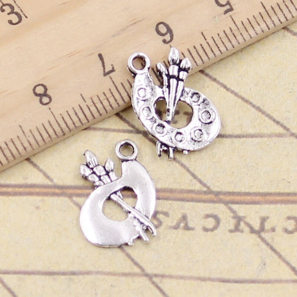 20pcs Charms Videos Plate 14x21mm Tibetan Silver Color Pendants Antique Jewelry EF3623