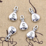 20pcs Charms Wallet Dollar Purse Money 17x9mm Antique Silver Color Pendants DIY Crafts Making Findings Handmade Tibetan Jewelry