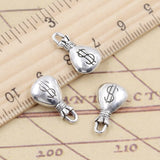 20 piezas de dijes para monedero, monedero, dinero, 17 x 9 mm, color plata tibetana, colgantes, joyería antigua, artesanía hecha a mano. 