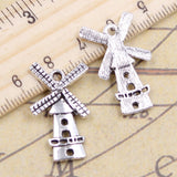 20pcs Charms Windmill Winnower 37x16mm Tibetan Silver Color Pendants Antique Jewelry Making DIY Handmade Craft