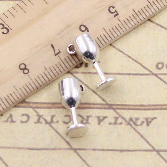20pcs Charms Wine Glasses 15x6x6mm Tibetan Silver Color Pendants Antique Jewelry Making DIY Handmade Craft EF4326