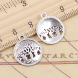 20pcs Charms World Peace Tree 19x16mm Tibetan Silver Color Pendants Antique Jewelry Making DIY Handmade Craft
