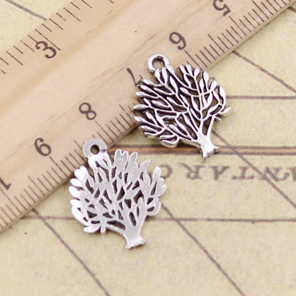20pcs Charms World Tree 16x20mm Tibetan Silver Color Pendants Antique Jewelry Making DIY Handmade Craft