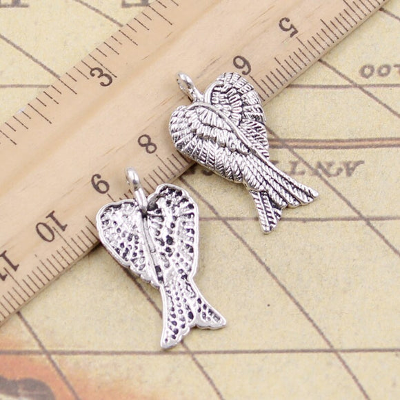 20pcs Charms angel wings 27x15mm Tibetan Silver Color Pendants Antique Jewelry Making DIY Handmade Craft