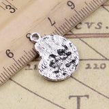 20pcs Charms frog on lily pad 18x17mm Tibetan Bronze Silver Color Pendants Antique Jewelry Making DIY Handmade Craft