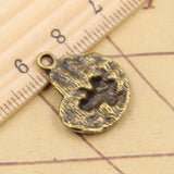 20pcs Charms frog on lily pad 18x17mm Tibetan Bronze Silver Color Pendants Antique Jewelry Making DIY Handmade Craft