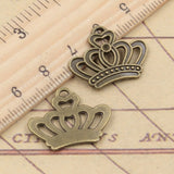 20pcs Charms imperial royal crown 22x18mm Tibetan Bronze Silver Color Pendants Antique Jewelry Making DIY Handmade Craft