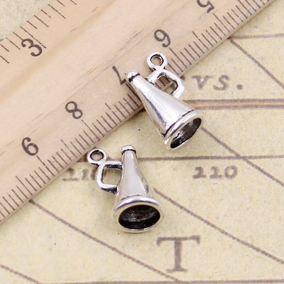 20pcs Charms loudspeaker megaphone cheerleading 15x9x9mm Tibetan Silver Color Pendants Antique Jewelry Making DIY Handmade Craft