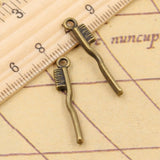 20pcs Charms toothbrush 29x13mm Tibetan Bronze Silver Color Pendants Antique Jewelry Making DIY Handmade Craft EF3805