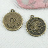 A set of (12kind) constellations CHARMS in antiqued bronze tone Assorted FASHION