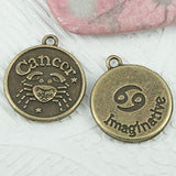 A set of (12kind) constellations CHARMS in antiqued bronze tone Assorted FASHION