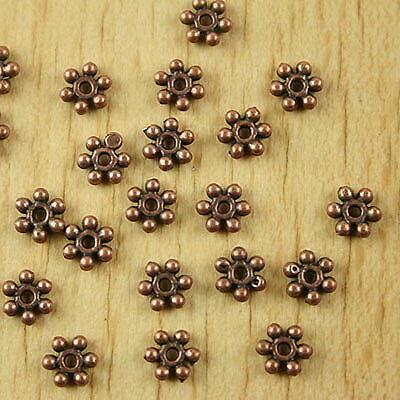 100pcs copper-tone sunflower spacer beads h2169