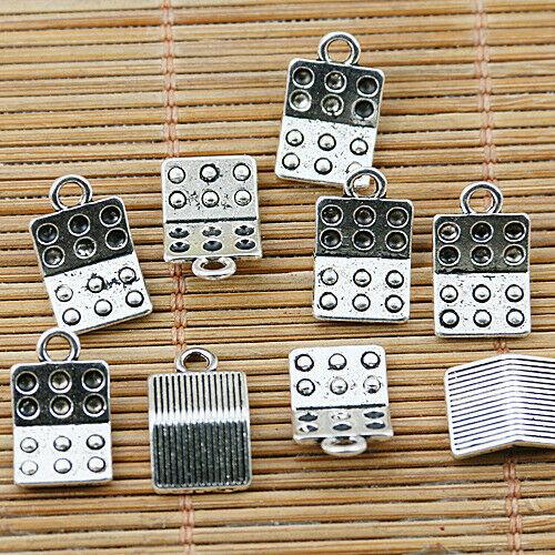 20pcs Tibetan silver pill case charms EF1373